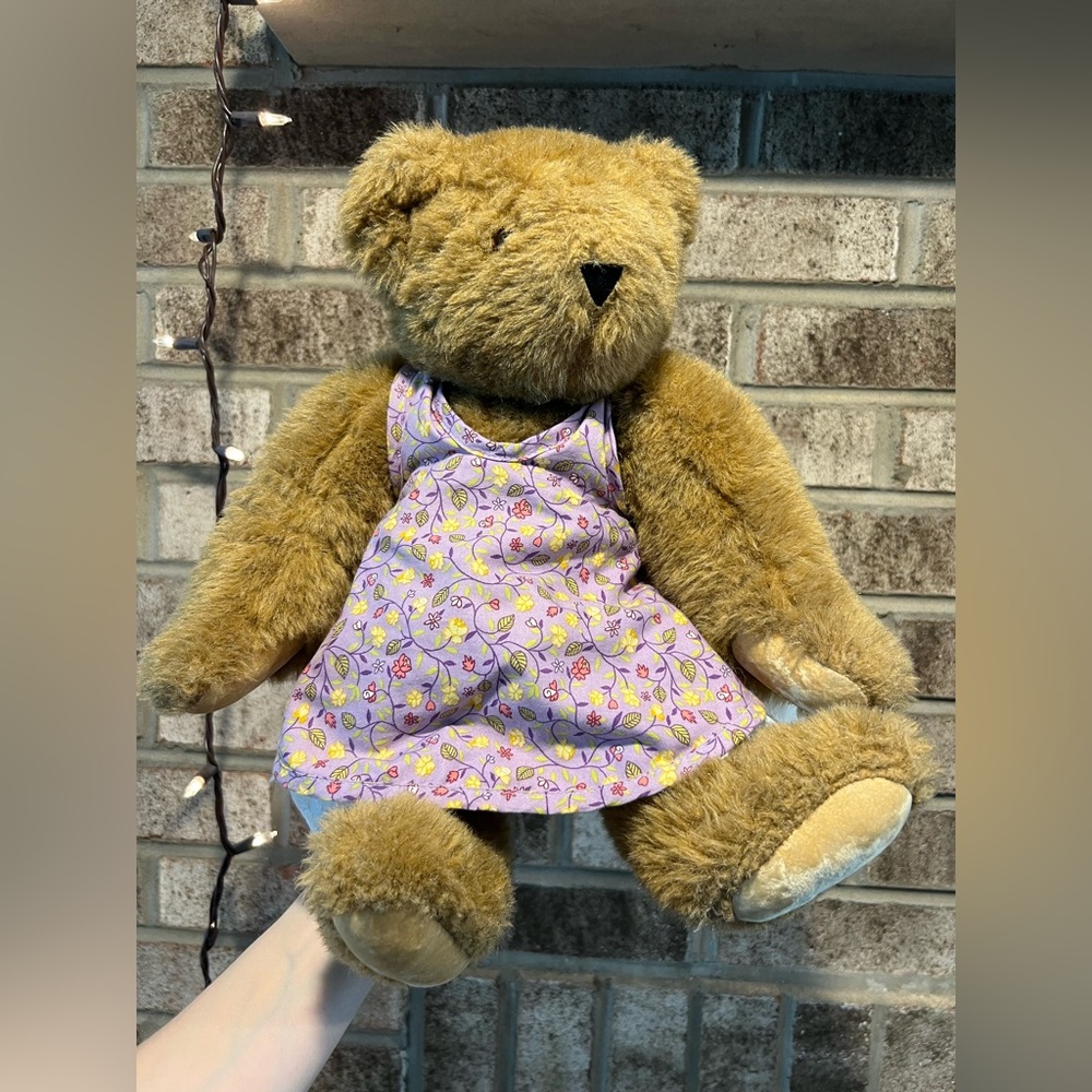 Vermont Teddy Bear in Floral Dress